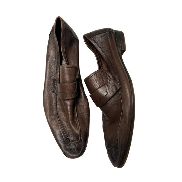 Berluti Leather Dress Loafers in Brown - Picture 1 of 7